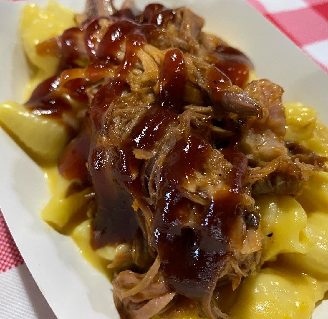 pulled pork mac and cheese